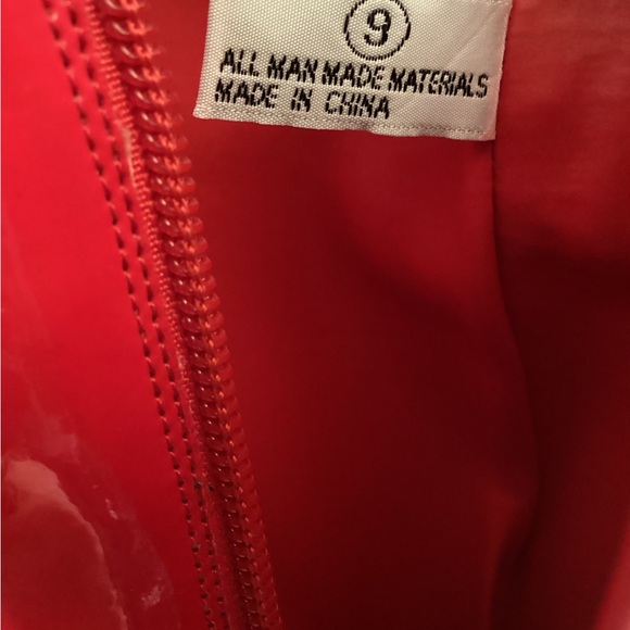 Stripper Boots 9 Pahrump NV Used Exotic Dancer Red Platform Tall Knee Jante - Picture 10 of 14